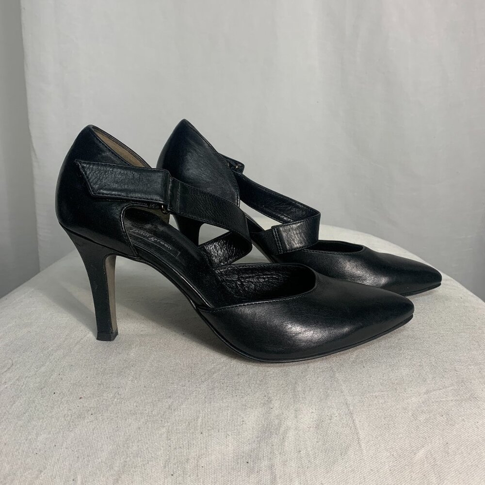 Paul Green Black Leather Heels